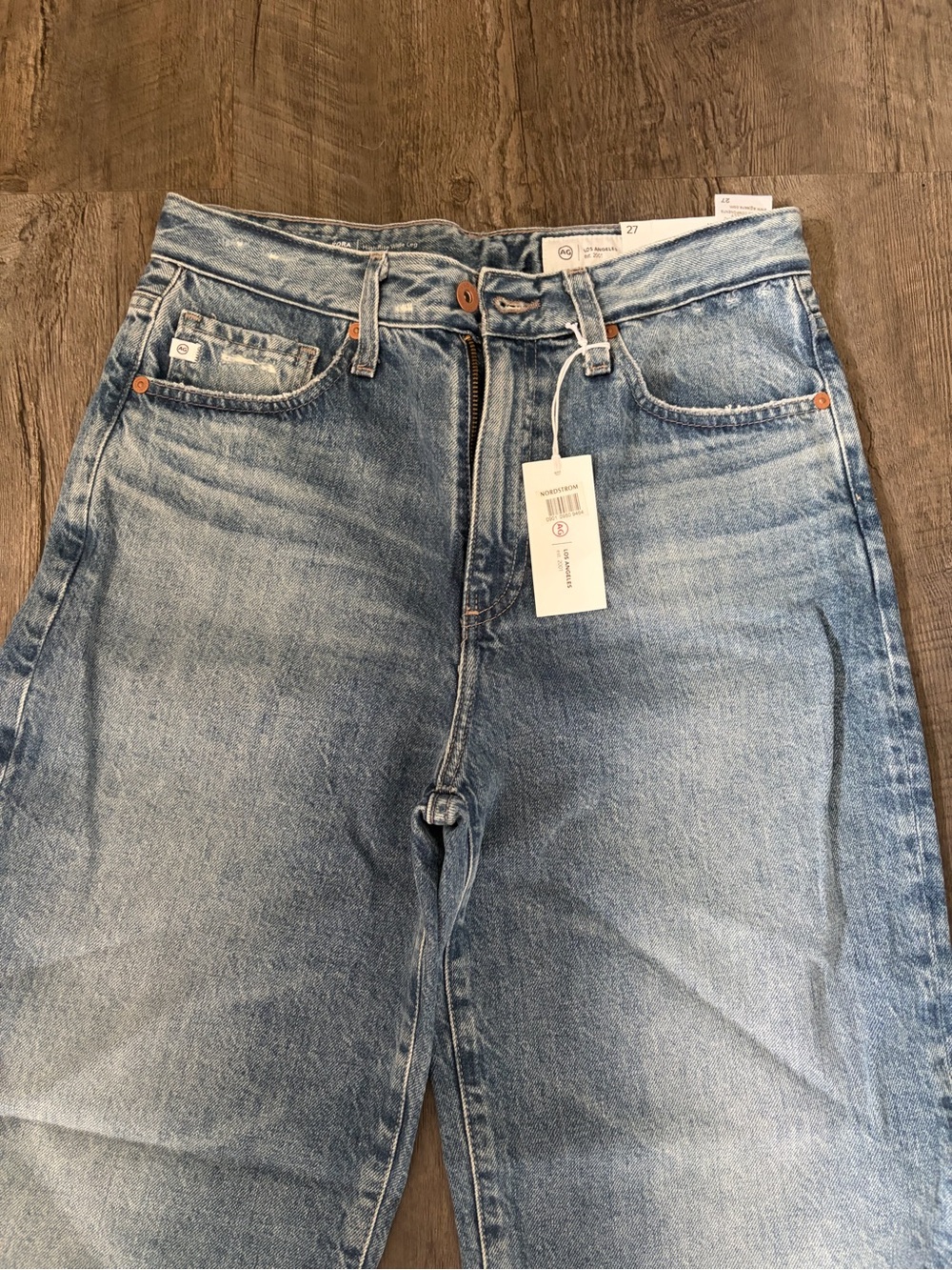 Ag Adriano Goldschmied Light Wash Straight Jeans